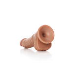 REALROCK Realistic Regular Curved Dong with Balls - 15.5 cm - Tan 15.5 cm (6'') Dong - Image 6