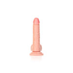REALROCK Realistic Regular Curved Dong with Balls - 18 cm - Flesh 18 cm (7'') Dong - Image 4