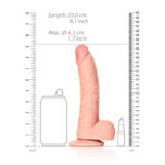 REALROCK Realistic Regular Curved Dong with Balls - 20.5 cm - Flesh 20.5 cm (8'') Dong - Image 8