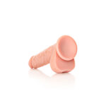 REALROCK Straight Realistic Dildo with Balls - 23 cm - Flesh 23 cm (9'') Dong - Image 6