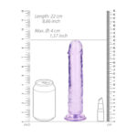 REALROCK 20 cm Straight Dildo - Purple - Purple 20 cm (8'') Dong - Image 7