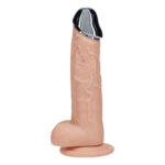 REALROCK Metal Head 8'' Rechargeable Dildo - Flesh - Flesh 22 cm USB Rechargeable Vibrating Dildo with Metal Head and Wireless Remote - Image 2