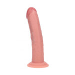 REALROCK Dual Density 8'' Vibrating Silicone Dildo - Flesh - Flesh 20.3 cm USB Rechargeable Vibrating Dildo - Image 4