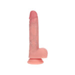 REALROCK Dual Density 7'' Vibrating & Thrusting Dildo - Flesh - Flesh 17.8 cm USB Rechargeable Vibrating & Thrusting Dildo - Image 2
