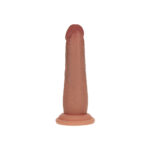 REALROCK Dual Density 6'' Sliding Skin Silicone Dildo - Tan - Tan 15.2 cm Sliding Skin Dildo - Image 6