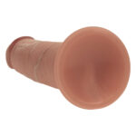 REALROCK Dual Density 6'' Sliding Skin Silicone Dildo - Tan - Tan 15.2 cm Sliding Skin Dildo - Image 7