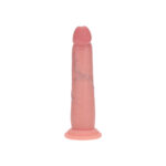 REALROCK Dual Density 7'' Sliding Skin Silicone Dildo - Flesh - Flesh 15.2 cm Sliding Skin Dildo - Image 5