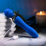 Selopa BLUE BELLE - Blue USB Rechargeable 20 cm Massage Wand - Image 8